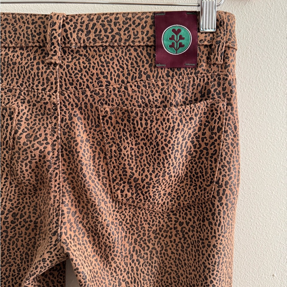 Velvet heart Leopard Print Faux Suede Pants